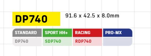 BRAKE PAD RDP RACING