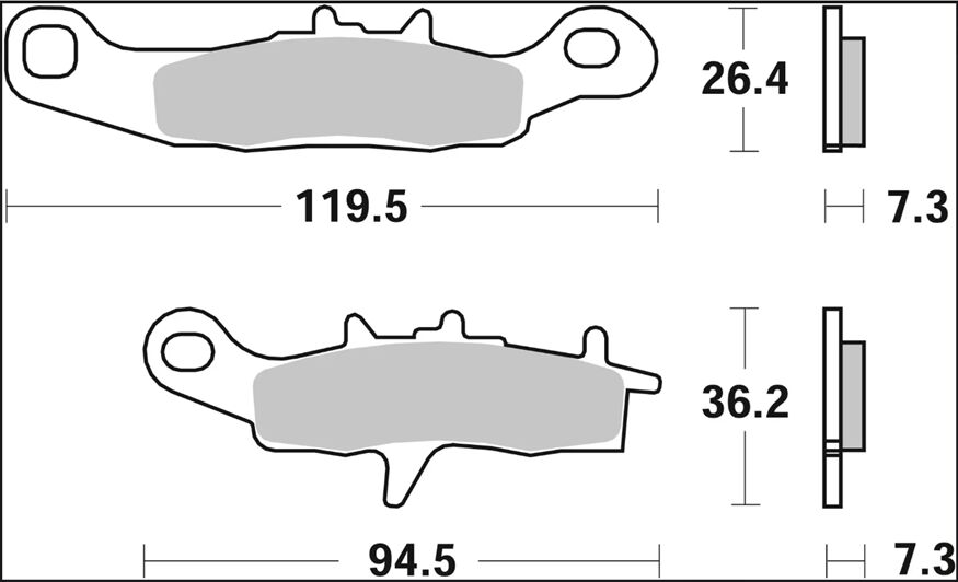 BRAKE PAD SINTER SX OFFROAD