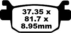 BRAKE PAD SFA SERIES ORGANIC