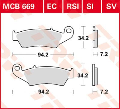 BRAKE PAD ALLROUND ORGANIC STANDARD