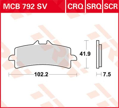 BRAKE PAD CRQ HYPER-CARBON RACING