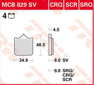 BRAKE PAD CRQ HYPER-CARBON RACING