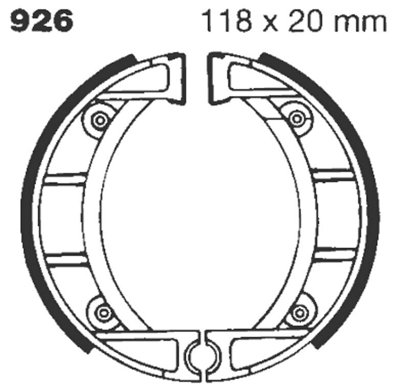 BRAKE SHOE PLAIN SERIES ORGANIC