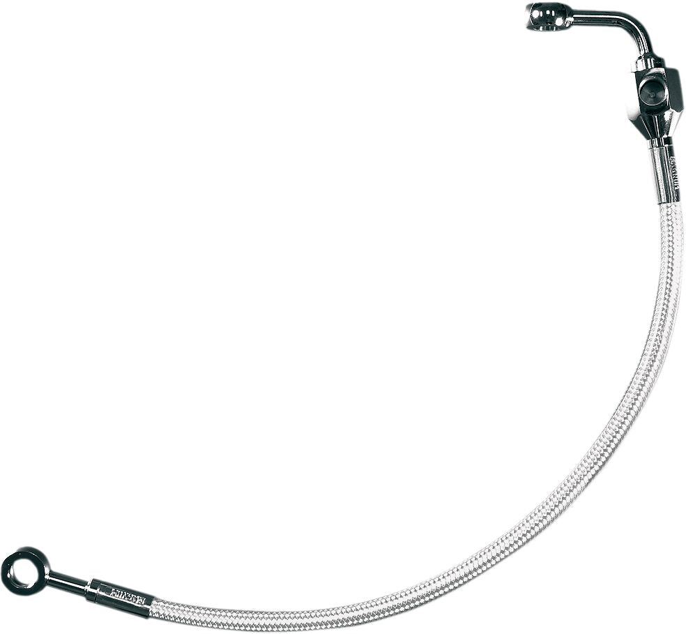 BRAKE LINE REAR NON-ABS STAINLESS POLISHED NATURE