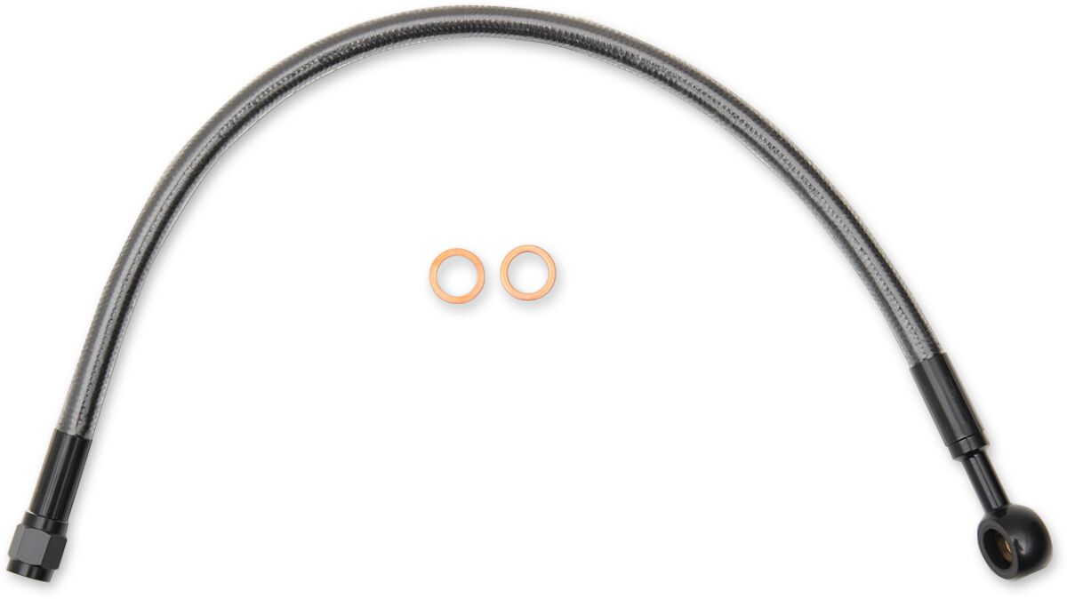 BRAKE LINE FRONT UPPER DUAL DISC ABS DESIGNER CHROME BLACK