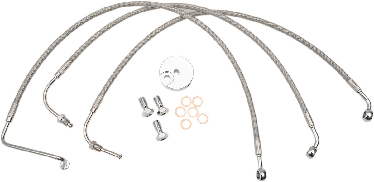 BRAKE LINE STAINLESS BRAIDED FOR 18"-20" APE HANGERS