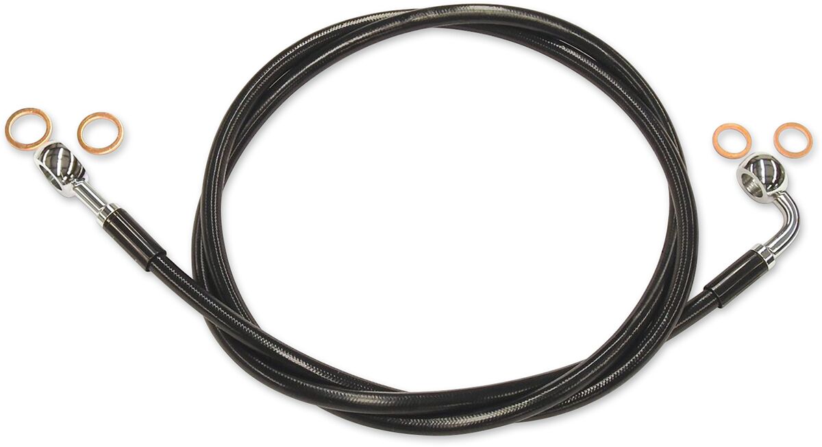 BRAKE LINE E-Z ALIGN XR NON-ABS BLACK PEARL BLACK/BRAIDED 43"