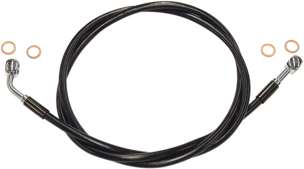 BRAKE LINE E-Z ALIGN XR NON-ABS BLACK PEARL BLACK/BRAIDED 48"