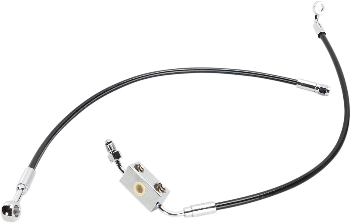 BRAKE LINE KIT SINGLE DISC E-Z ALIGN XR 21" ABS STAINLESS STEEL W/BLACK COATING