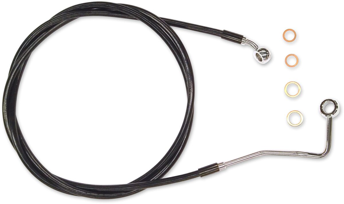 BRAKE LINE KIT ABS UPPER FRONT E-Z ALIGN XR 70" LENGTH BLACK PEARL BRAIDED