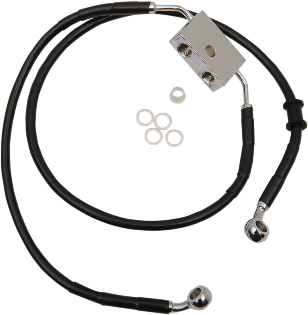 FRT BRAKE LINE XL BK +6