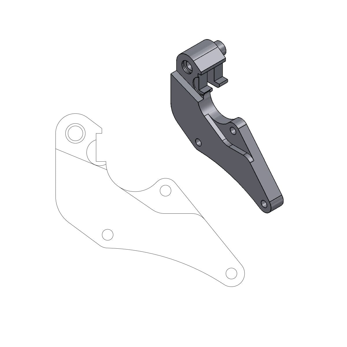RELOCATION BRACKET BRAKE CALIPER SM STREET 320MM