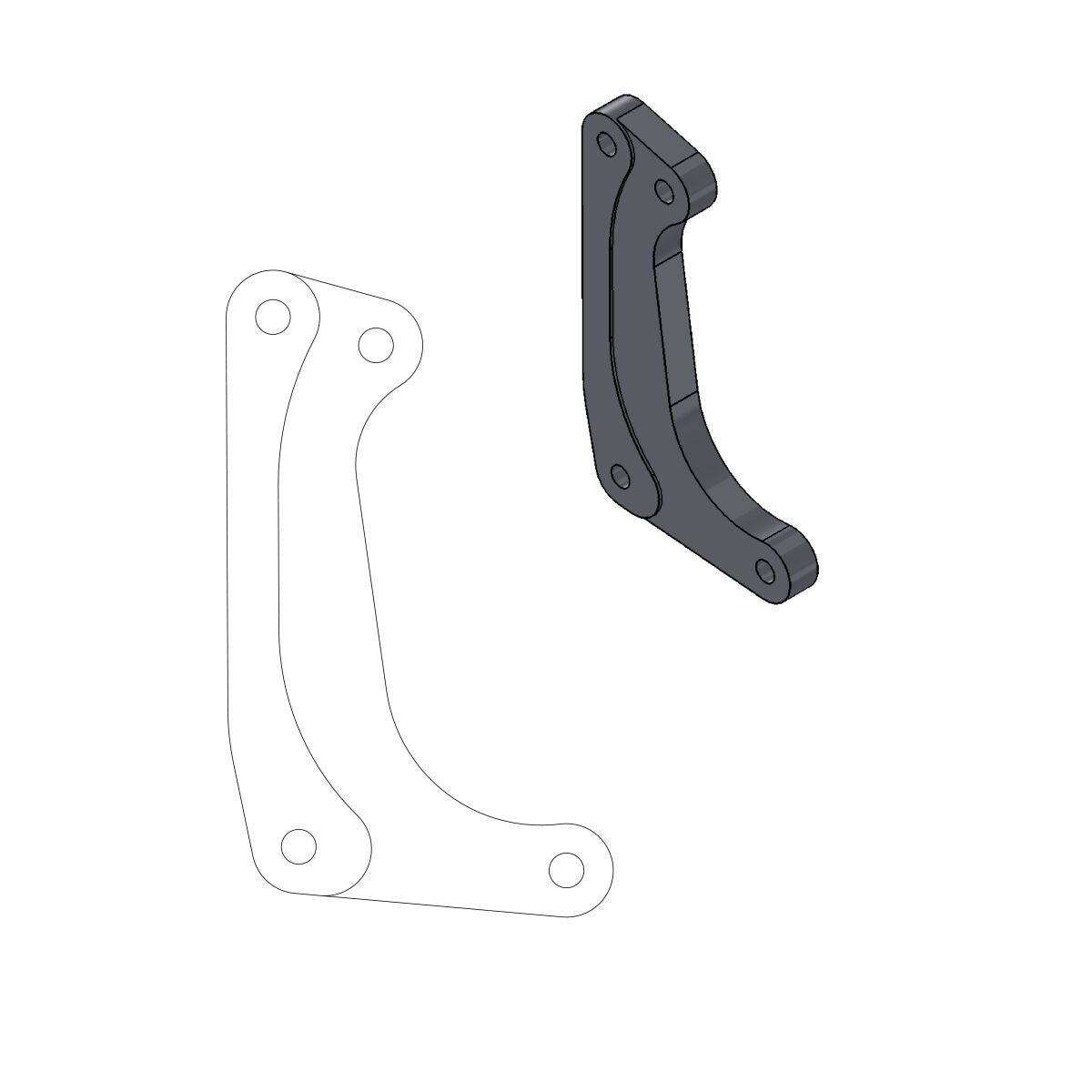 RELOCATION BRACKET BRAKE CALIPER SM RACING 320MM