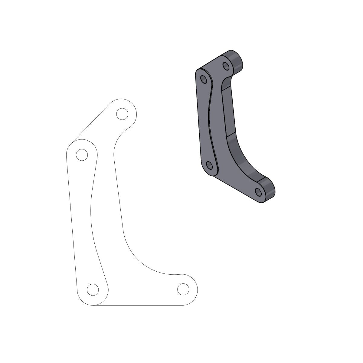 RELOCATION BRACKET BRAKE CALIPER SM RACING 320MM