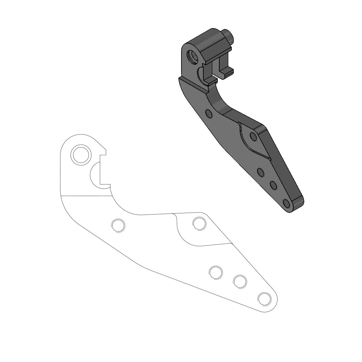 RELOCATION BRACKET BRAKE CALIPER RALLY/DAKAR 298MM