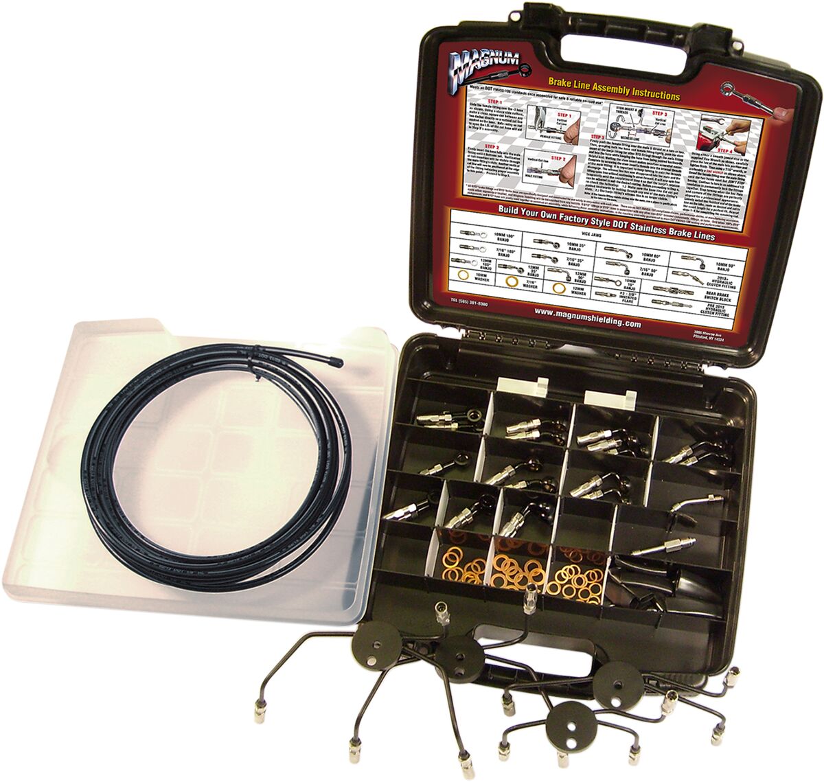 BRAKE LINE BUILDER KIT MASTER BYO® CHROME BLACK