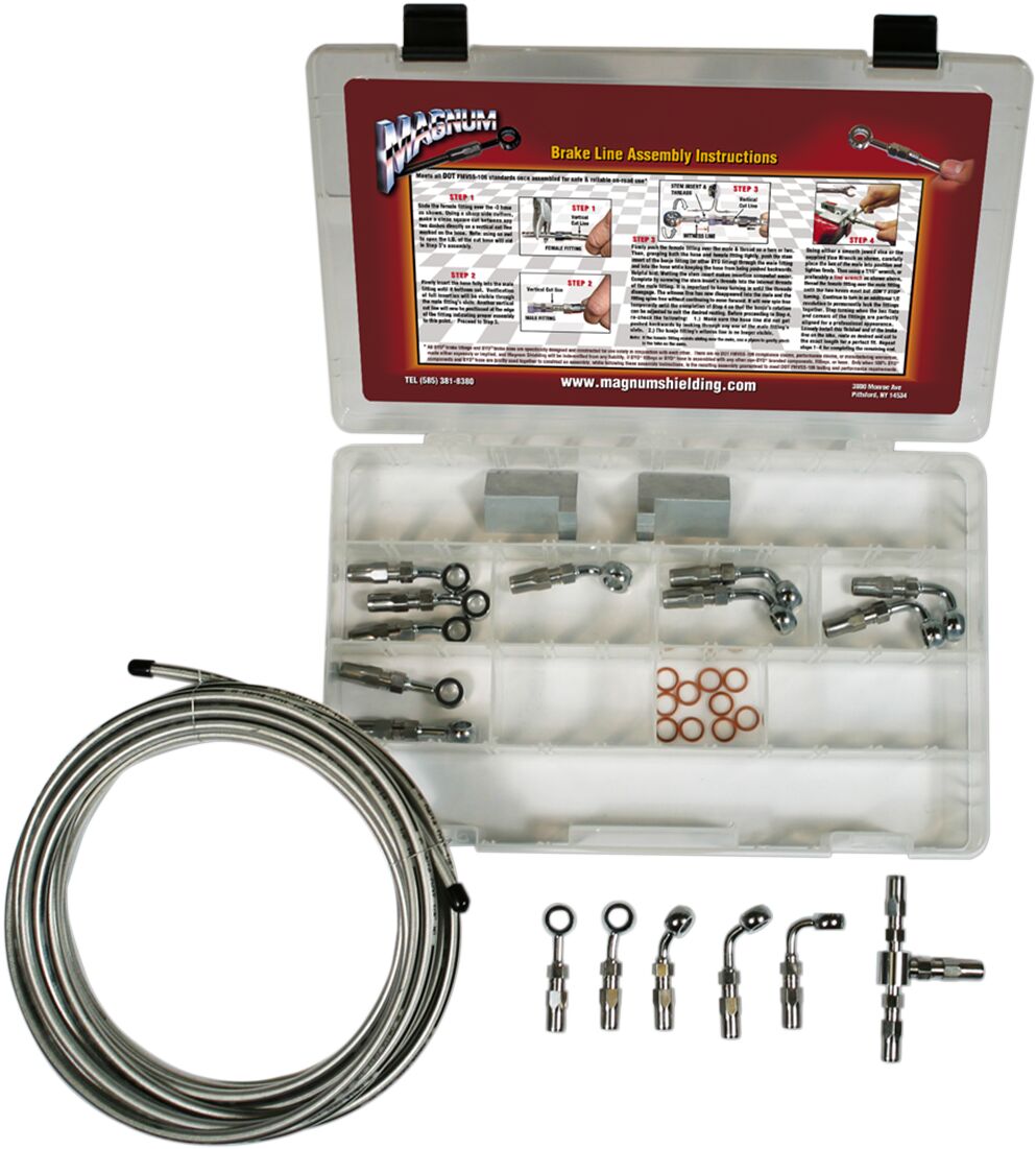 BRAKE LINE BUILDER KIT BASIC METRIC BYO® CHROME NATURE