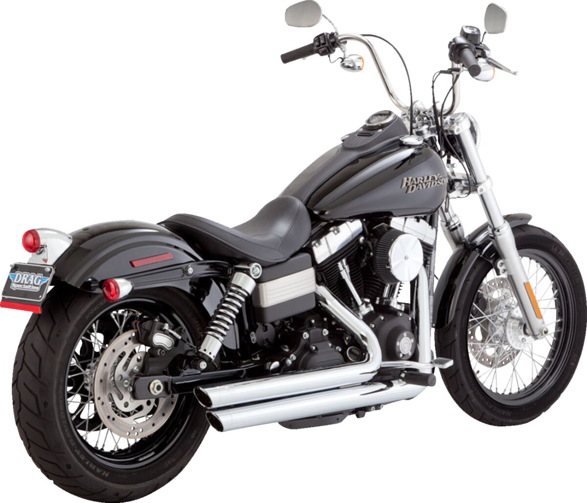 EXHAUST BIG SHOTS STAGGERED CHROME 06-09 DYNA