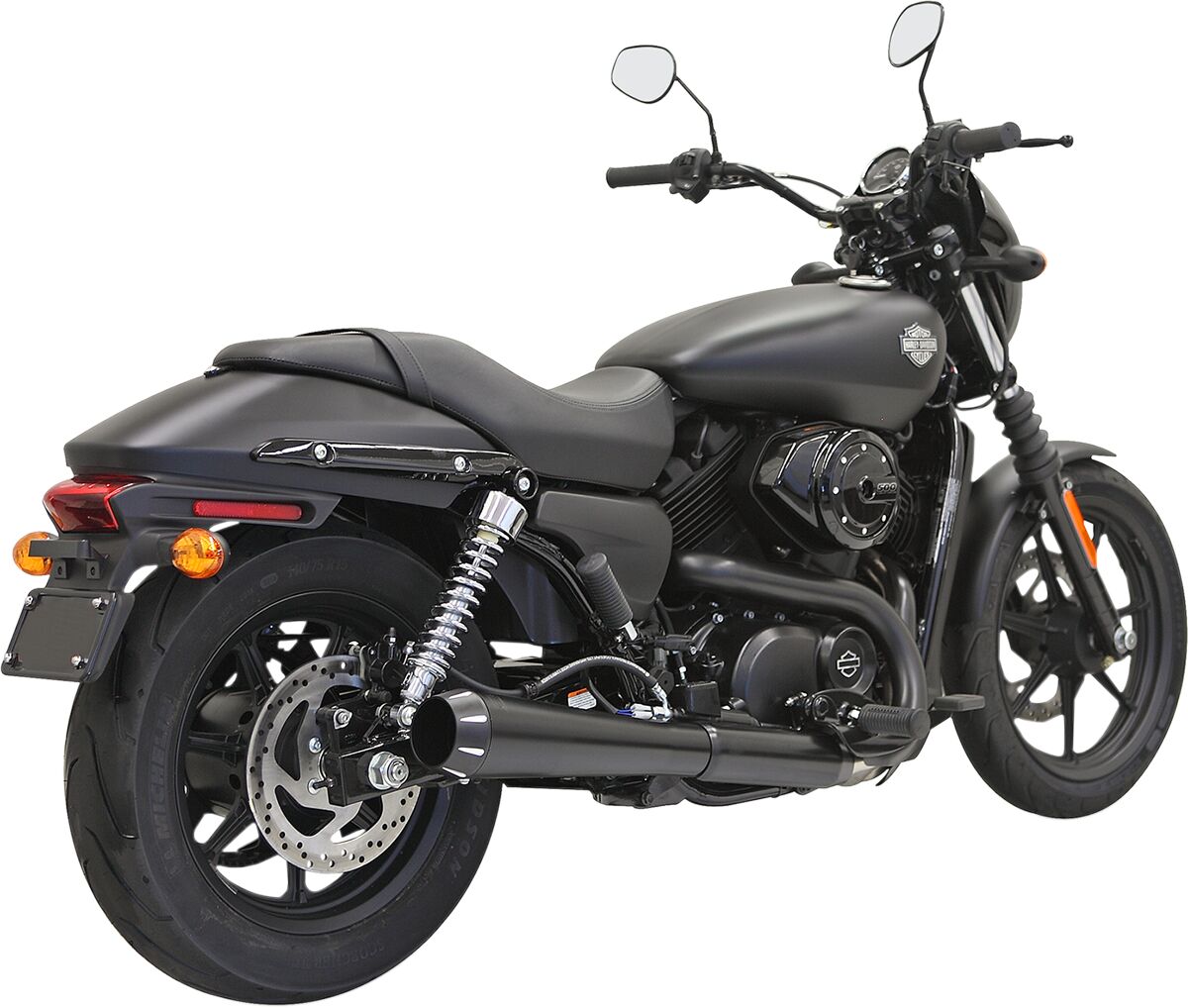 MUFFLER 4" MEGAPHONE STYLE BLACK STREET EXHAUST
