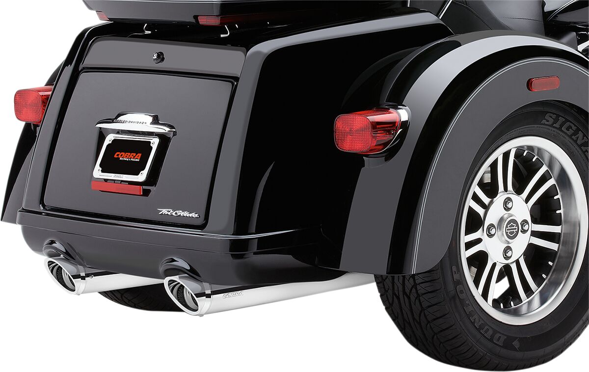 MUFFLERS 3-3/4" ROUND SLIP ON TRI GLIDE CHROME