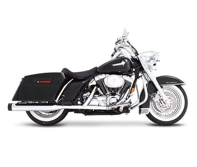 MUFFLER SLIP-ON 4" CHROME W/BLACK END CAPS