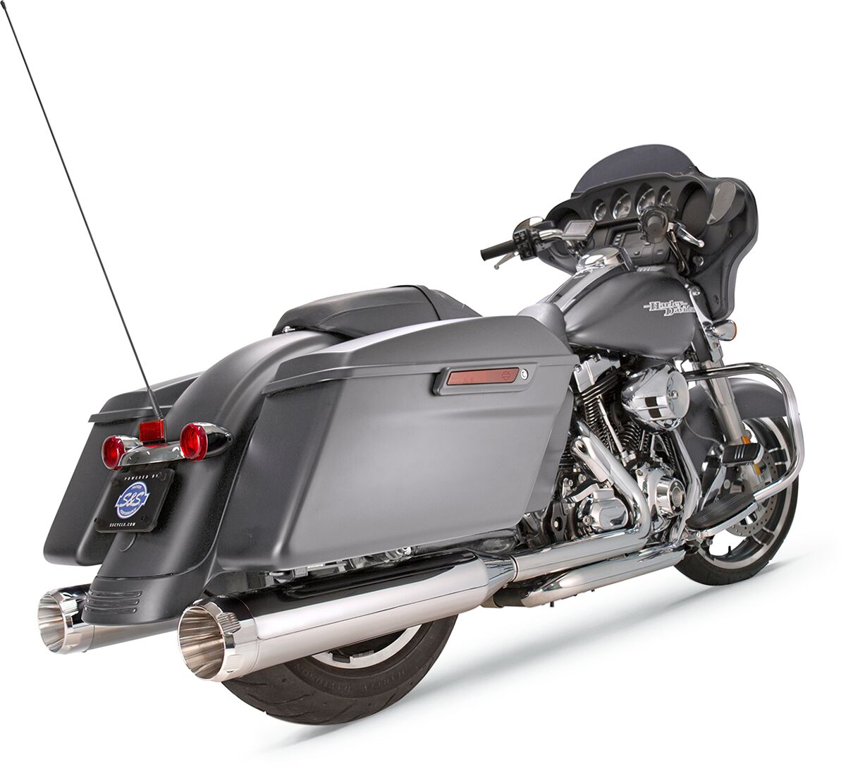 MUFFLER 4.5" SLIP-ON MK45 CHROME THRUSTER END CAP-CHROME BODY FINISH