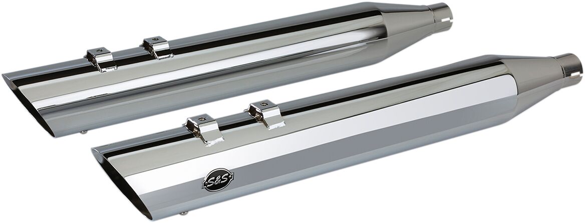 MUFFER SLIP-ON SLASH CUT END 4" TOURING CHROME