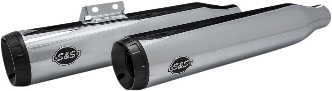Grand National 4" EC Slip-On Mufflers Chrome/Black