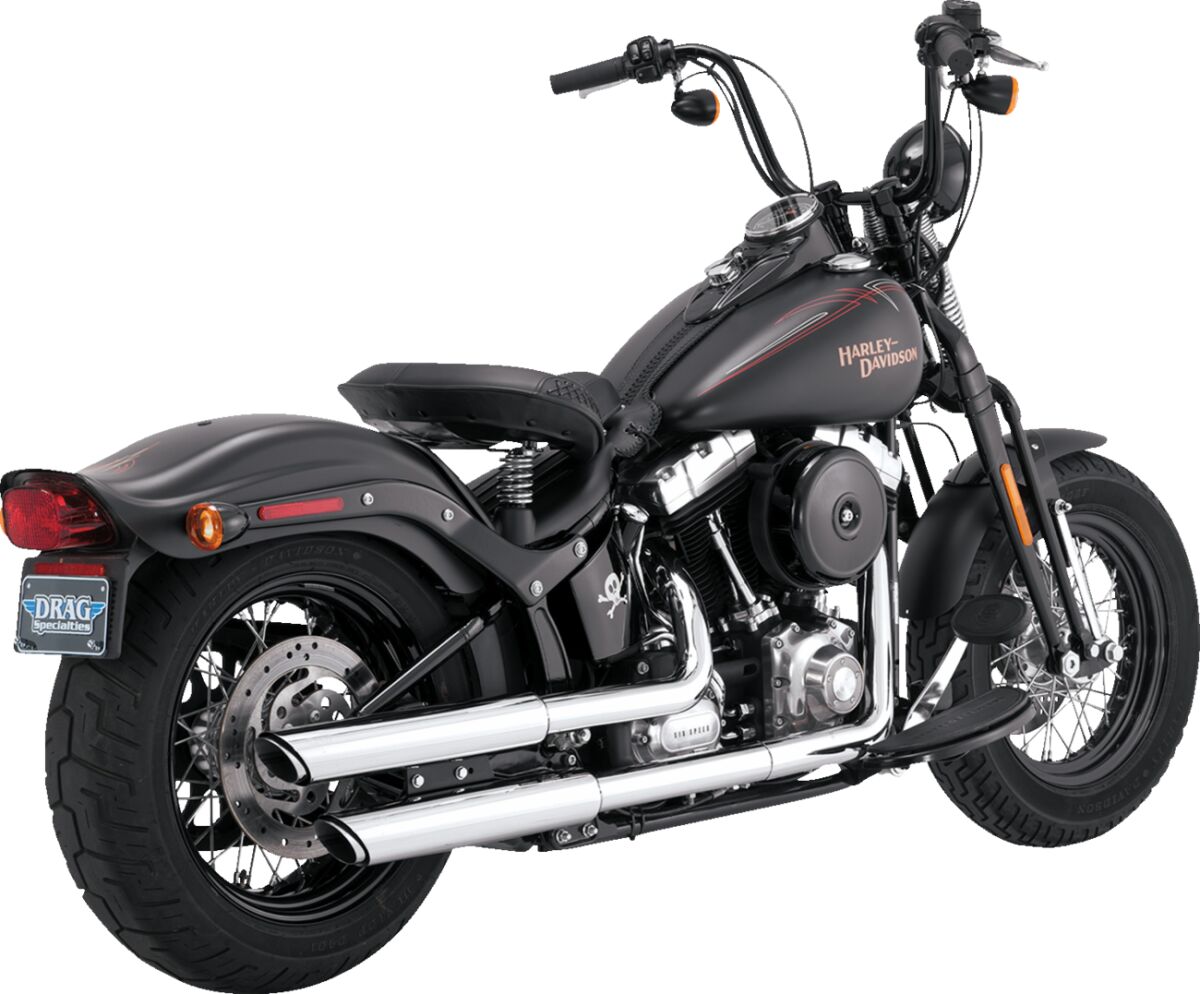 MUFFLERS 3" TWIN SLASH CHROME DLX CRSBNS SLM