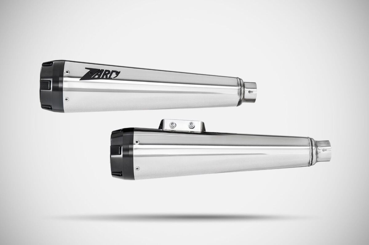 CONICAL SLIP-ONS MUFFLER HD-SOFTAIL M8 POLISHED E4/E5