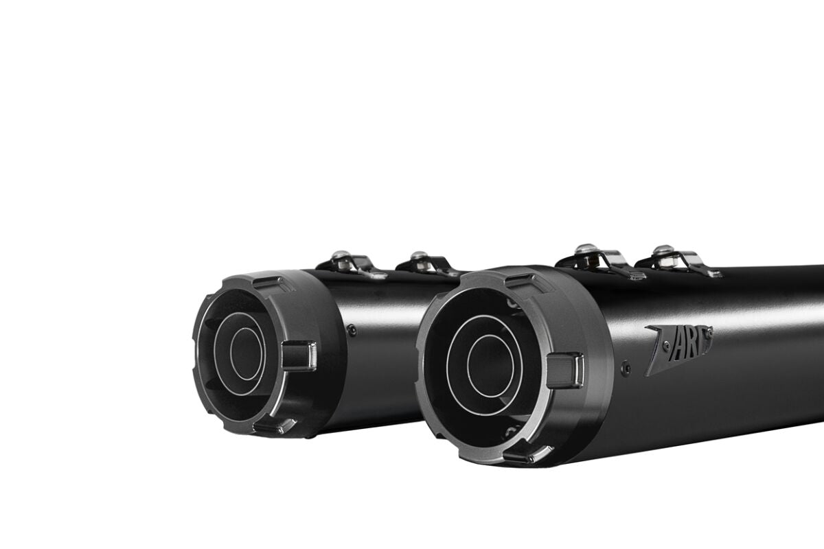 4.5 INCHES SLIP-ONS MUFFLER STAINLESS STEEL BLACK HOMOLOGATED