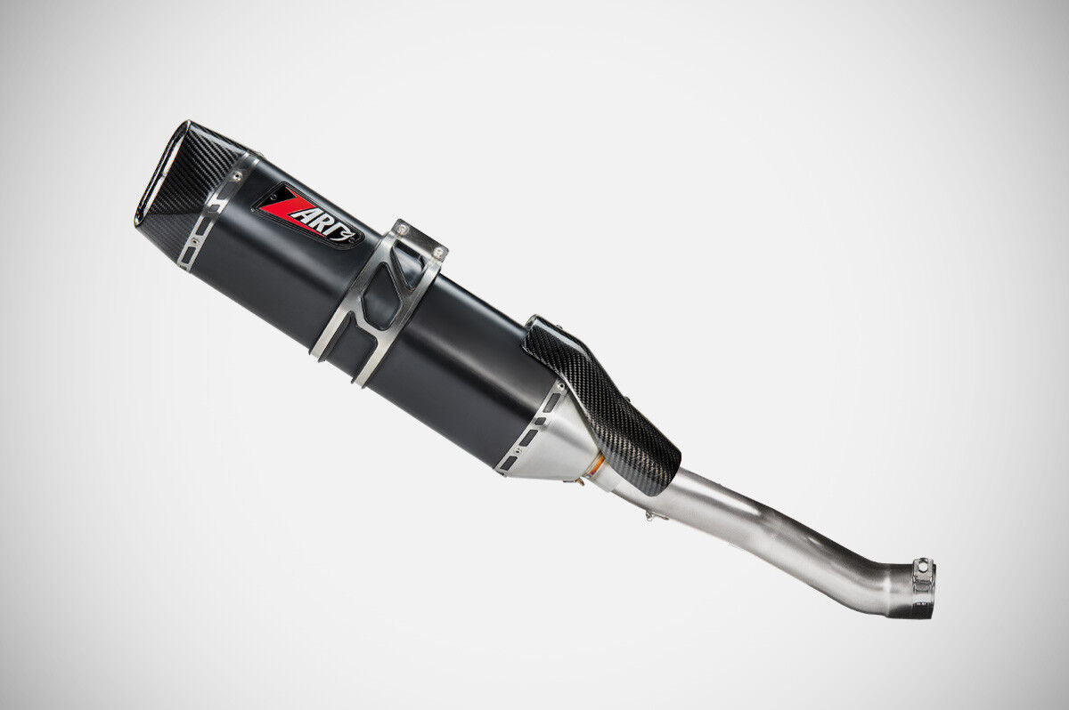 Slip-On Exhaust E5 SS Black with Carbon End Cap for HD-PAN AMERICA
