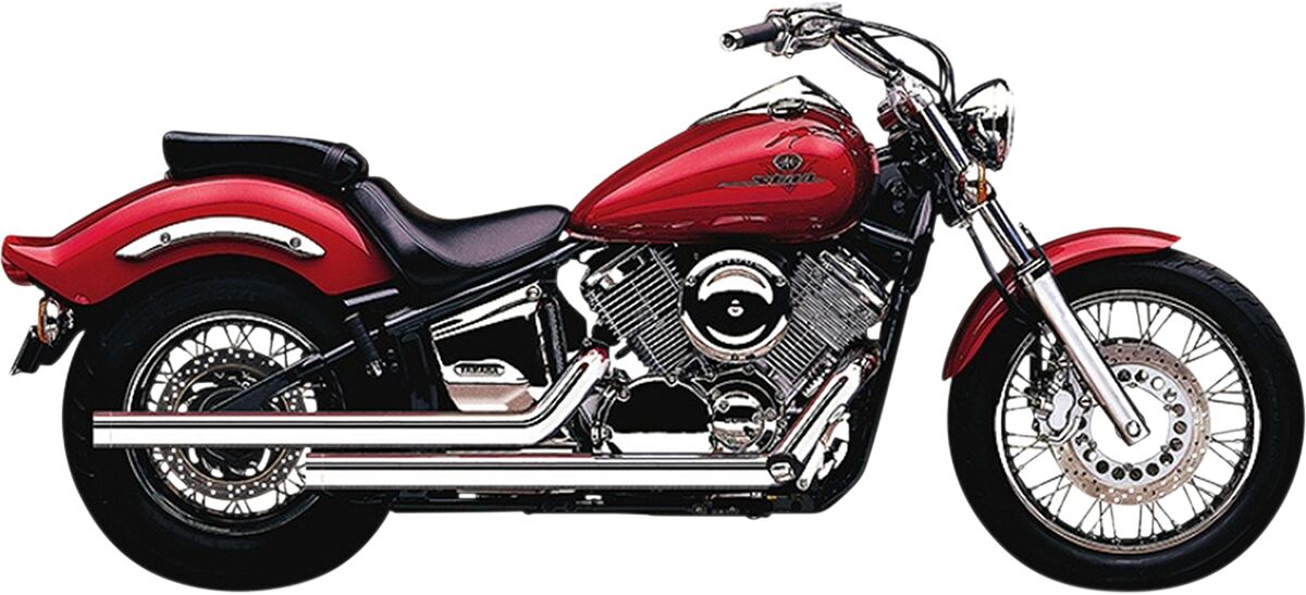 EXHAUST SYSTEM DRAGSTER 2 INTO 2 STRAIGHT-CUT CHROME