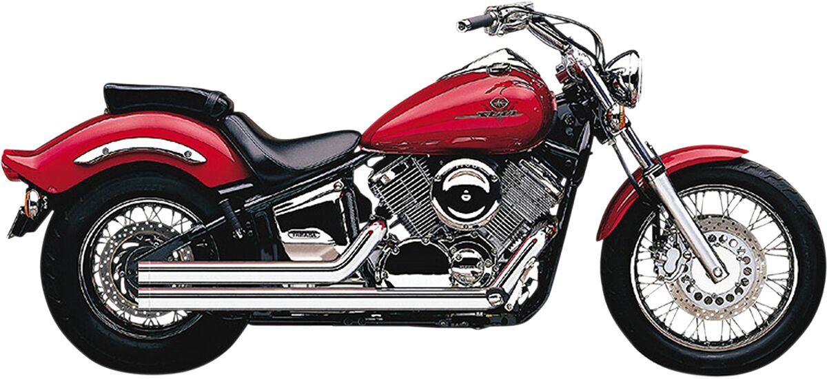 EXHAUST SYSTEM HOT ROD SPEEDSTER SHORT 2 INTO 2 STRAIGHT-CUT TRIPLE-CHROME