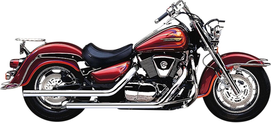 EXHAUST SYSTEM DRAGSTER 2 INTO 2 STRAIGHT-CUT CHROME