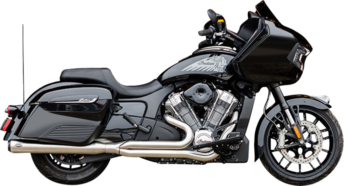 Exhaust Qualifier 2:1 Brushd SS 49 State Indian w/Powerplus
