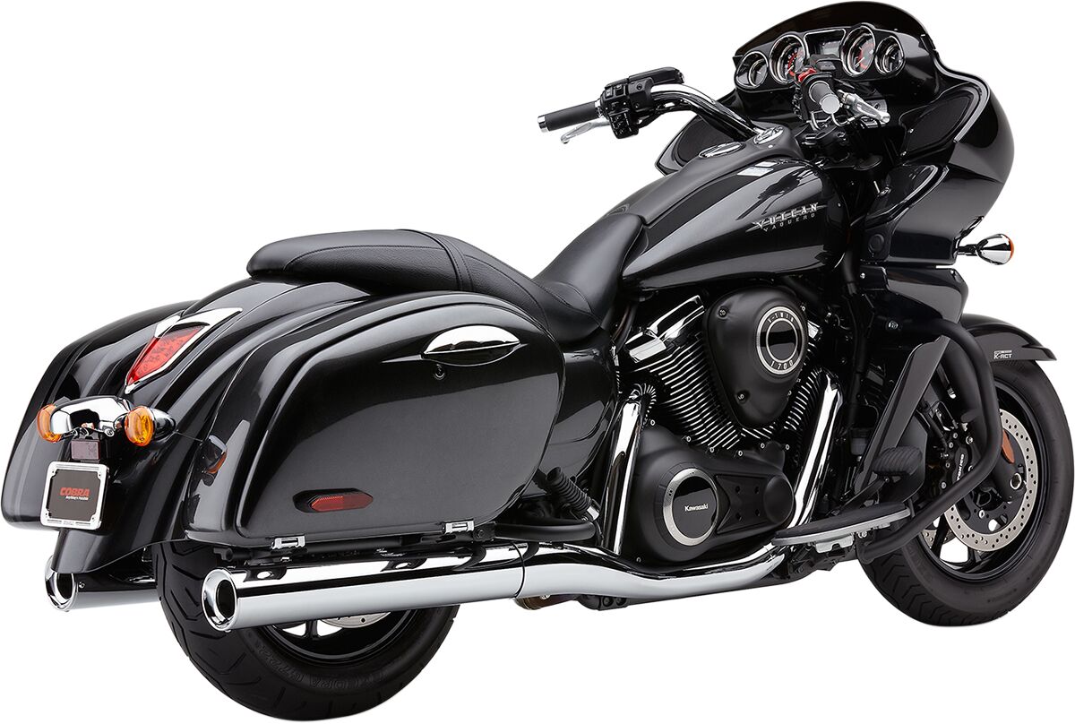 MUFFLERS 4" SLIP ON W/BILLET TIPS CLASSIC CHROME
