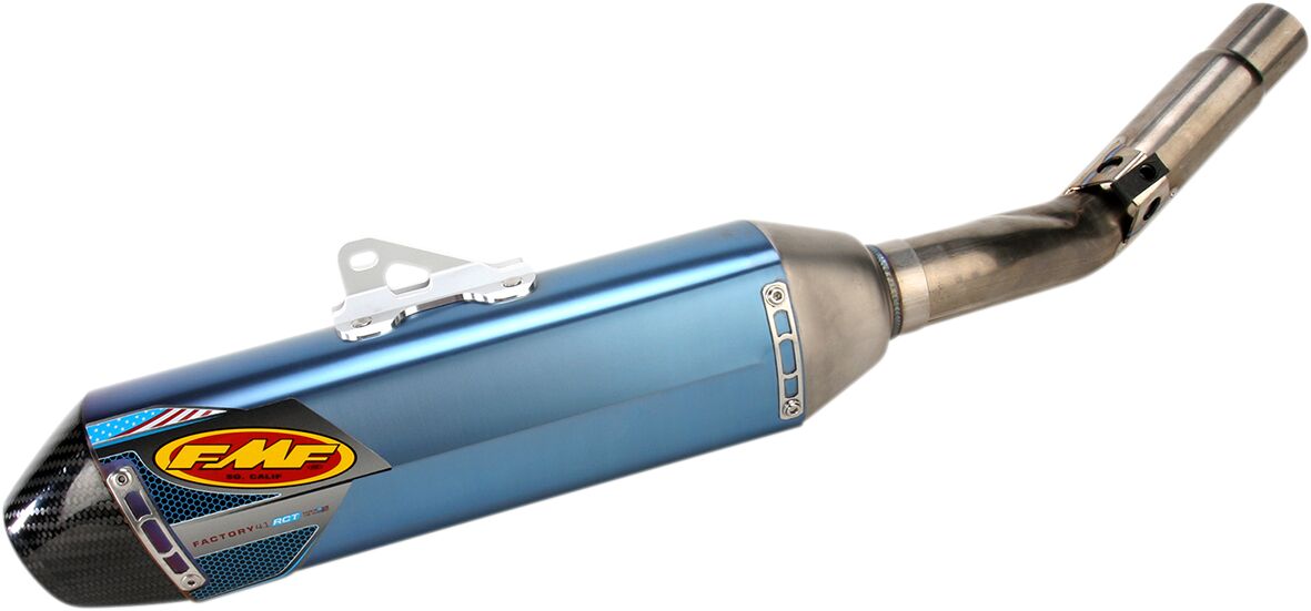 FACTORY 4.1 RCT SLIP-ON MUFFLER TITANIUM & CARBON BLUE ANODIZED KAWASAKI