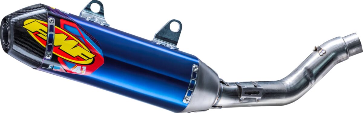 Factory 4.1 RCT Slip-On Muffler with Carbon Cap - Titanium Anodized - TF 250-X