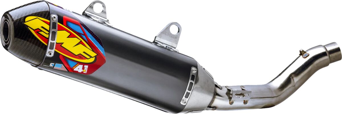 Factory 4.1 RCT Slip-On Muffler with Carbon Cap - Aluminum - KX 250 F