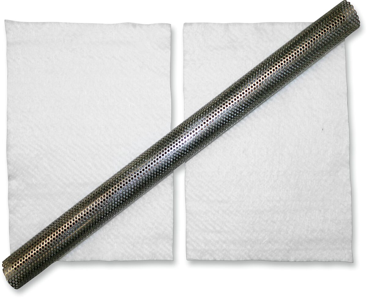 1.5" OUTER DIAMETER BY 24" LONG STAINLESS STEEL BAFFLE WITH PACKING UNIVERSAL