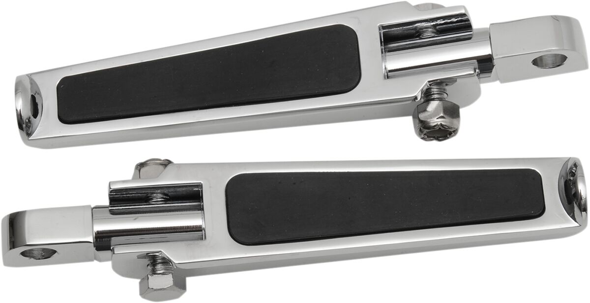 FOOTPEGS W/ RUBBER INLAY CHROME MALE-MOUNT
