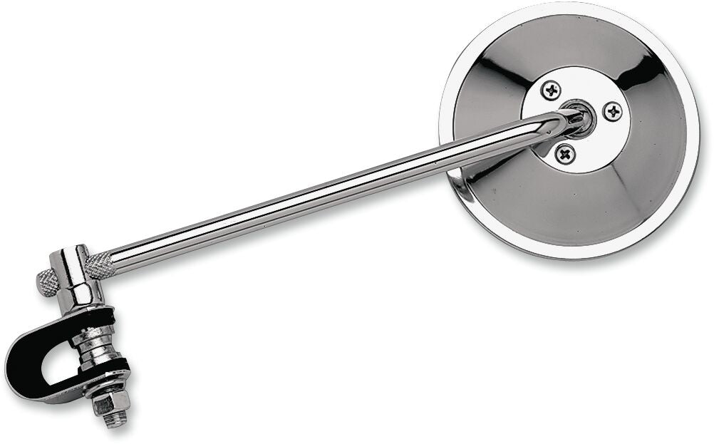 MIRROR ROUND CLAMP-ON CHROME