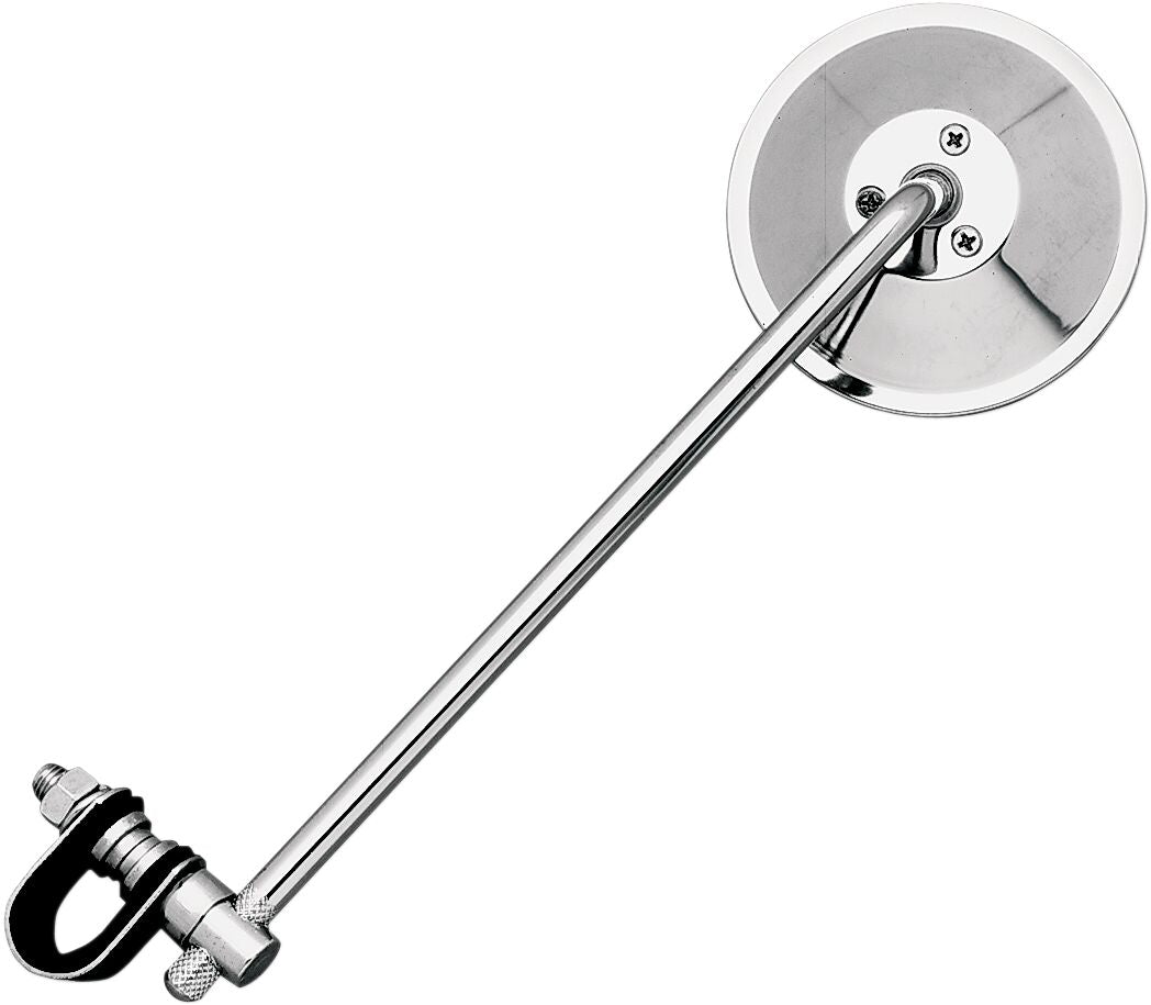 MIRROR ROUND CLAMP-ON CHROME