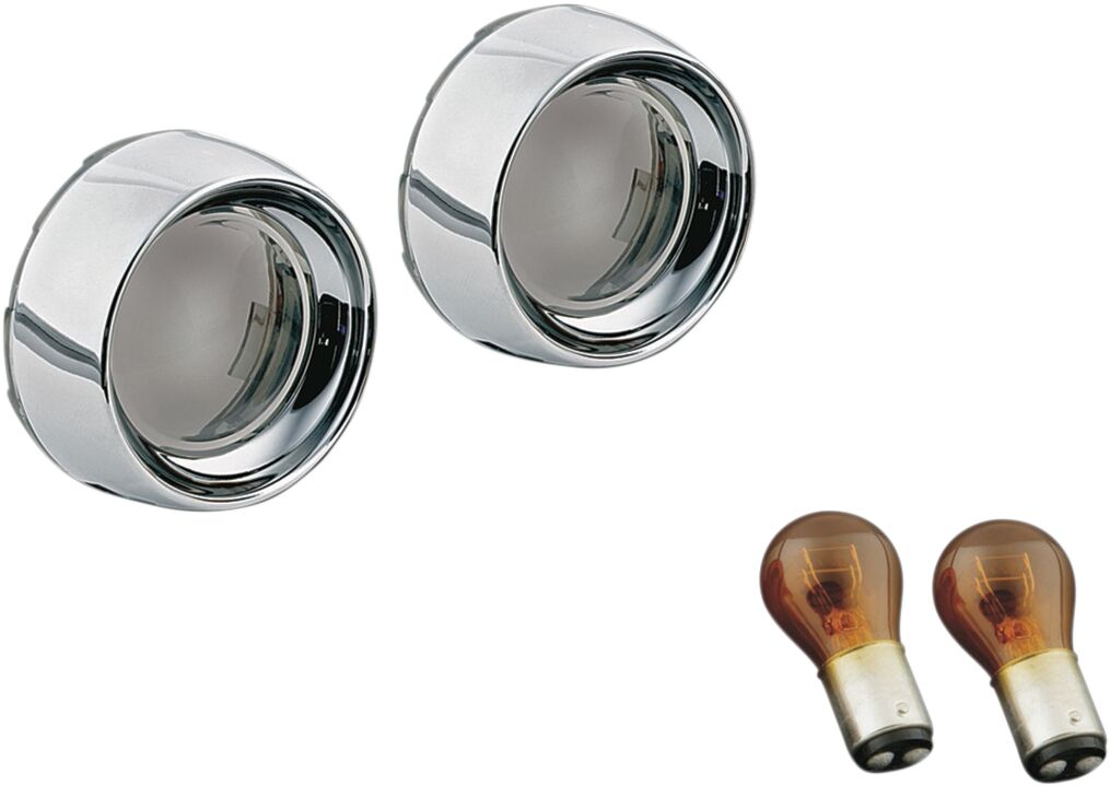 DEEP DISH BEZELS WITH SMOKE LENSES AND AMBER BULBS