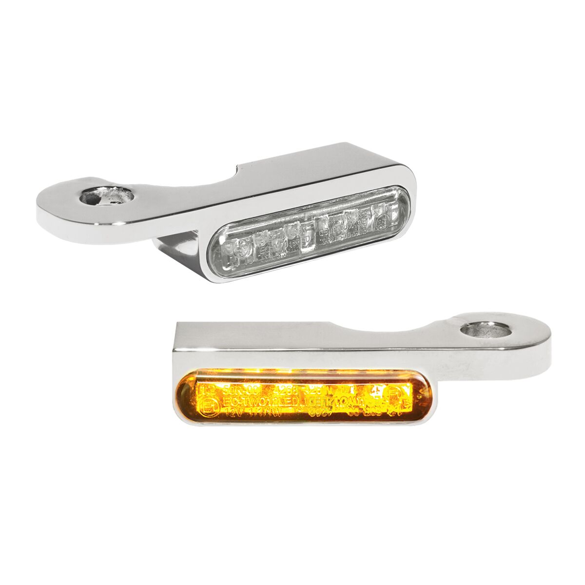 Handlebar Mounting LED Blinkers Amber/Chrome
