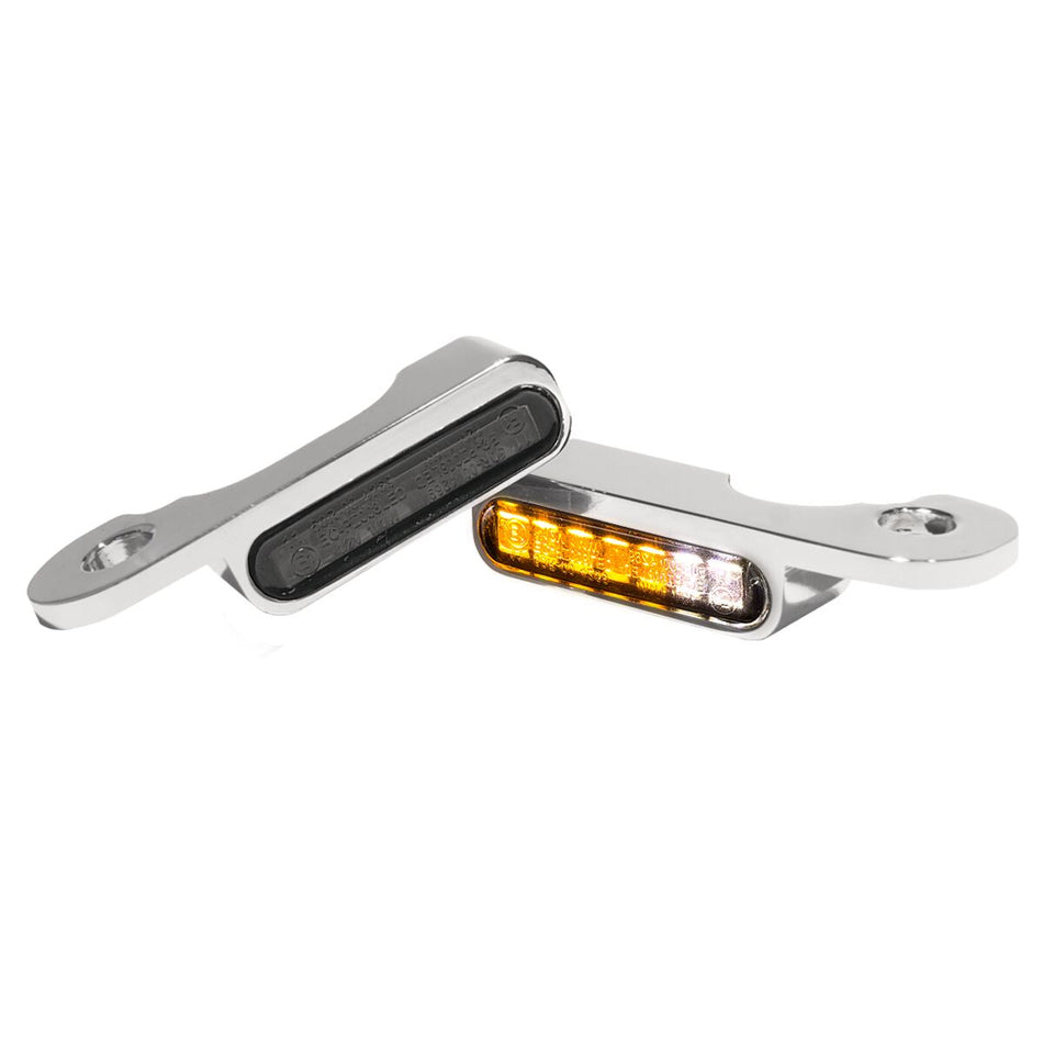 Handlebar Mounting LED Blinkers w/Position Light Chrome
