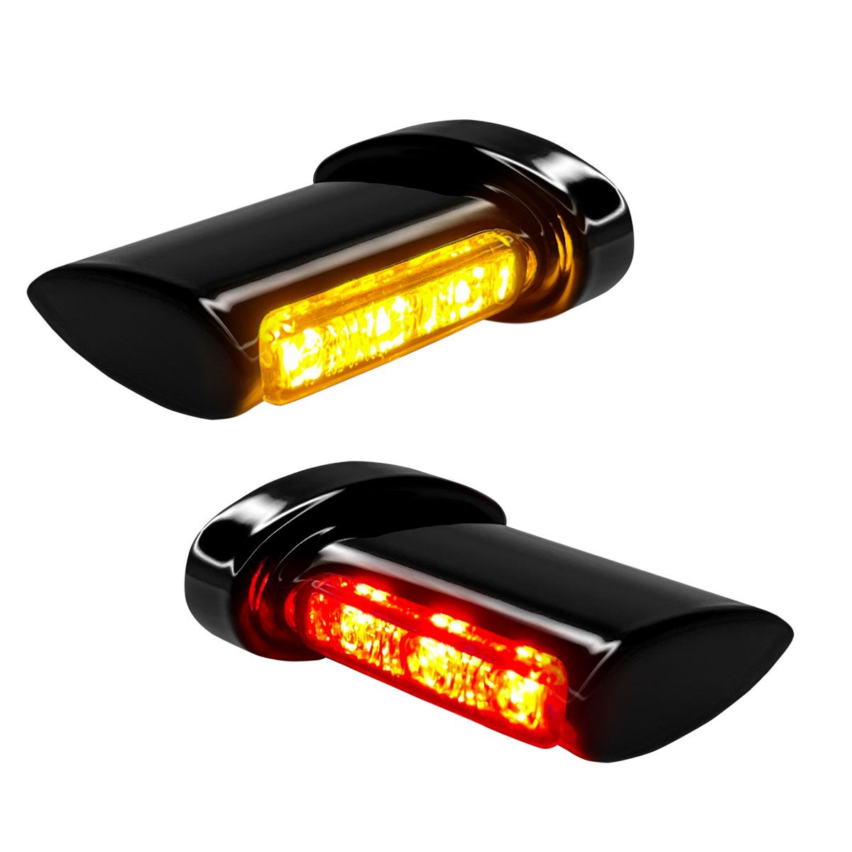 Turn-Signal, Brake, Run Winglets Fender LED 3-in-1 Black