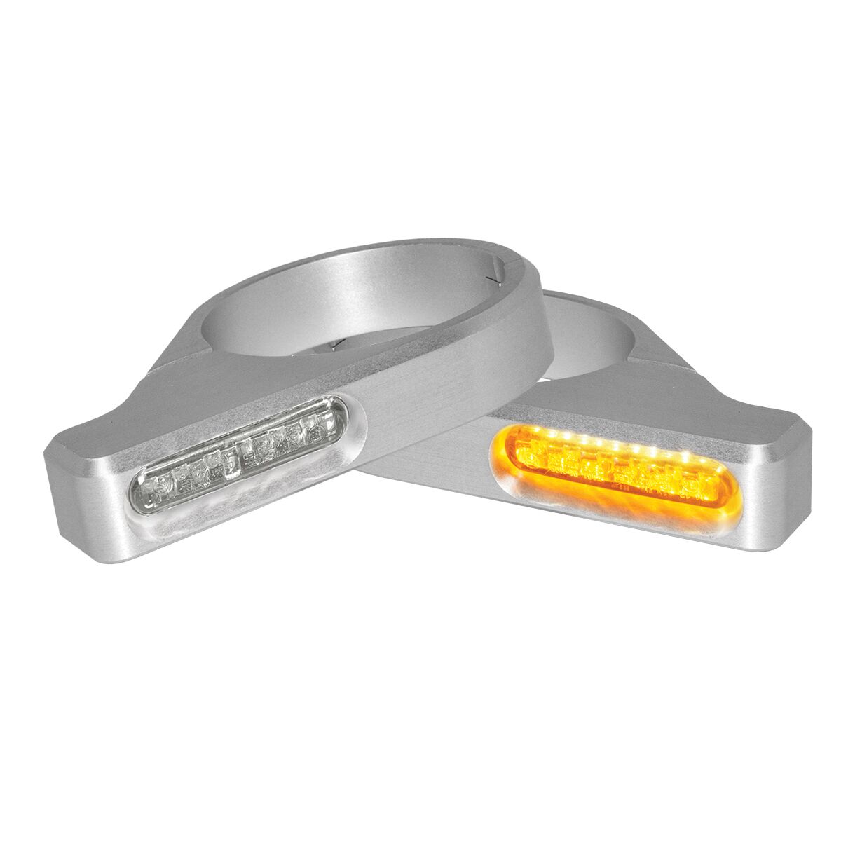 Turn-Signal ZC-Line CLASSIC LED Fork Mounting Silver