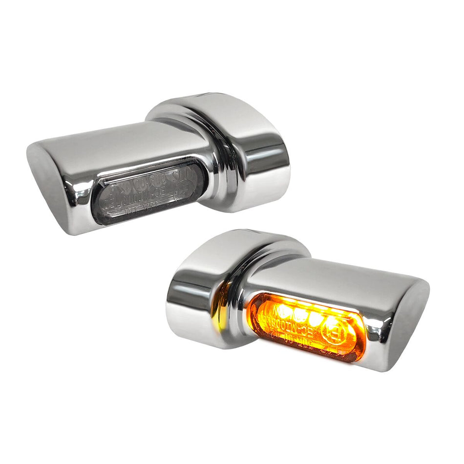 TURN SIGNAL WINGLETS “MICRO” SMD AMBER/CHROME